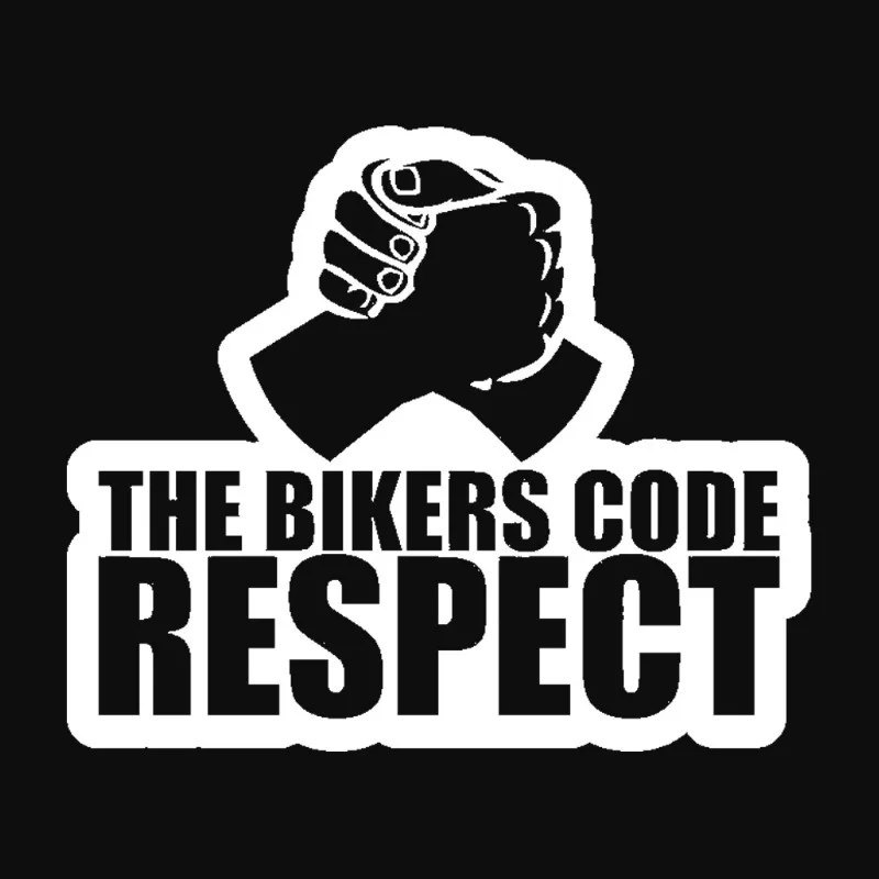 ChienHow  The Bikers Code Respect Vinyl Carbon Fiber Funny Car Stickers 3D JDM Stickers on Auto Motorcycle Decals 15x12.7cm PVC