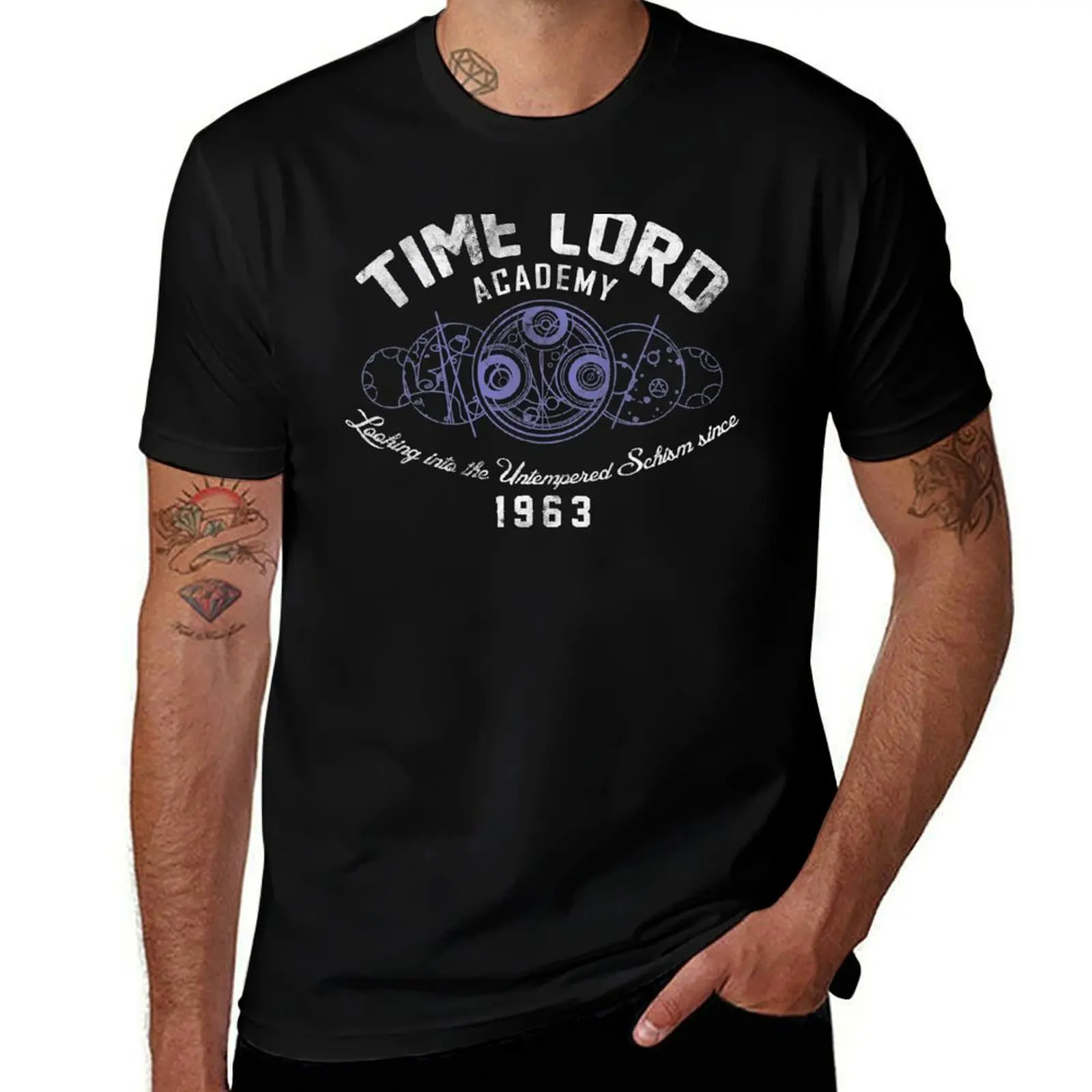 Academy Lord Time T-Shirt Basic Solid Color Short Sleeve T-Shirt
