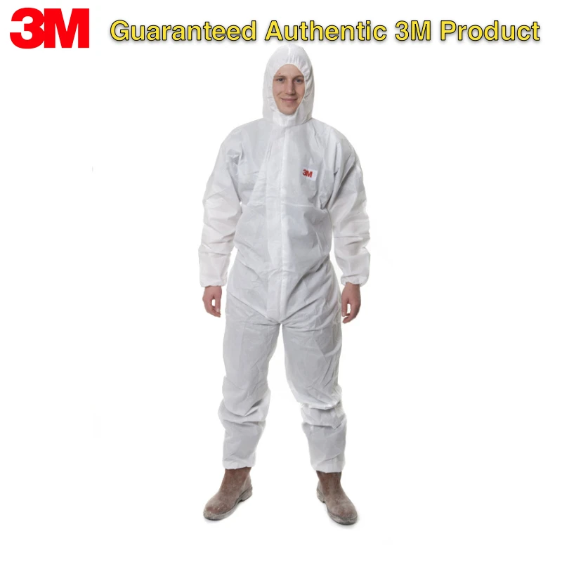 

3M 4515 Type 5/6 Breathable Disposable Hooded Protective Coverall Anti Dust Liquid Splash Spray Paint Chemical Workwear PPE