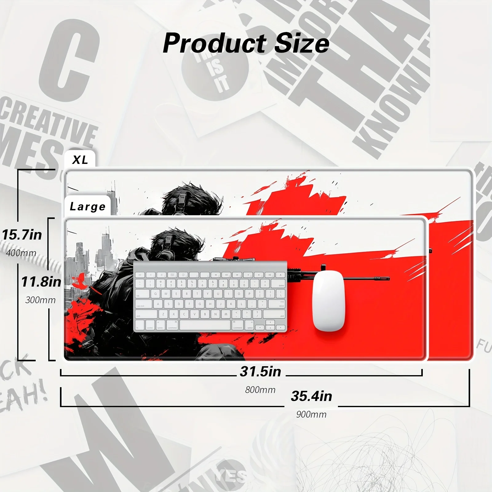 Oversized gaming mousepad Non- - огляд і ціна Gaming Keyboard Extension