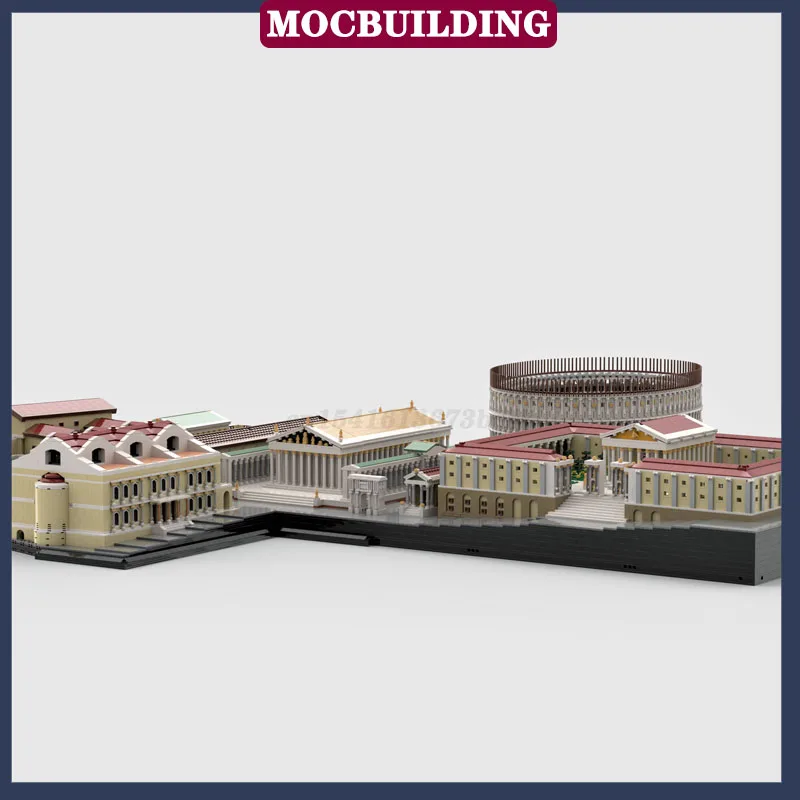 MOC Ancient Architecture Set Temple Cathedral Colosseum Model Building Block Assembly Collection Series Toy Gifts