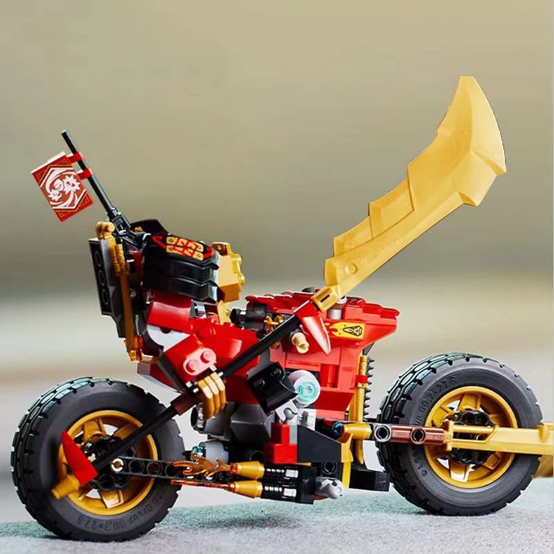 Animated Film Movie Kai's Mech Tank Chariot EVO Building Blocks Motorcycle Armored Warrior Brick Toy Gift For Children Boy Adult