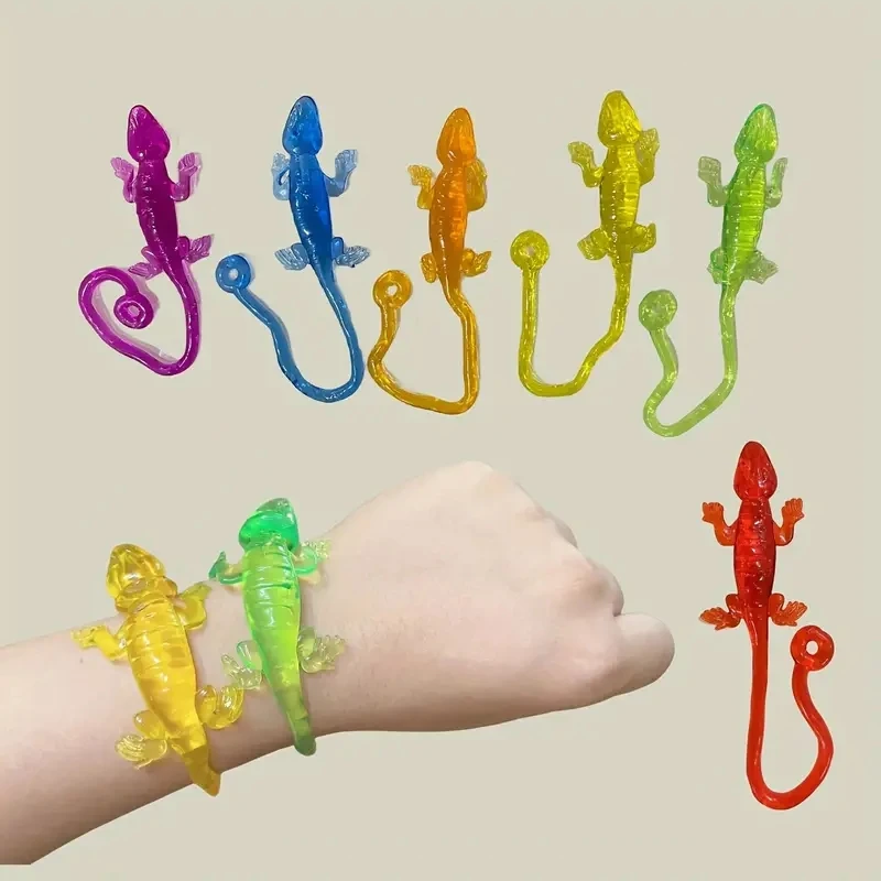 Fun 5/10/20 PCS Elastic Reptile Toys Christmas Gifts Sticky Fidget Stuffing Kids Funny Target Ball Toy