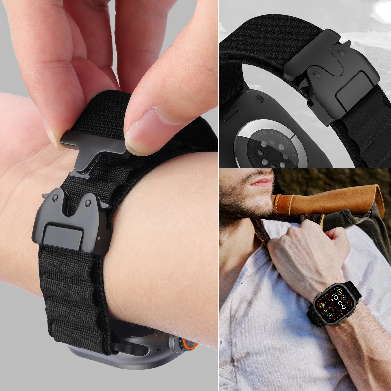 Parachute Alpine loop for Apple watch Ultra 2 Band 49mm 46mm 45mm 41mm 42mm bracelet iWatch Series 10 9 8 7 6 SE Strap 44mm 40mm