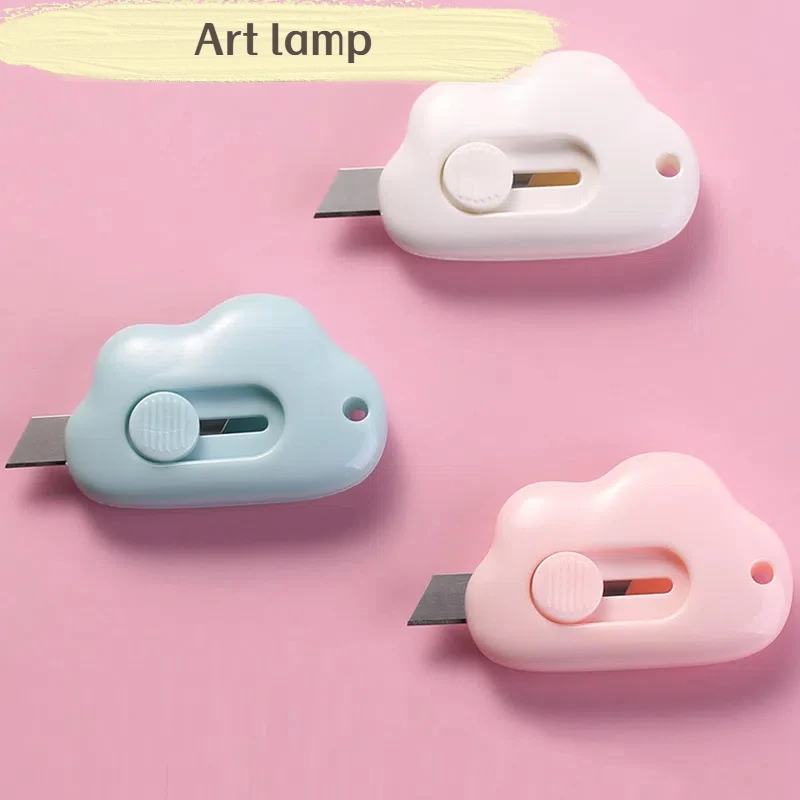 1/3pcs Mini Cloud Cute Utility Knife Portable Hand Tools Unpack Express Paper Cutter School Office Pocket Knife Cutting Supplies