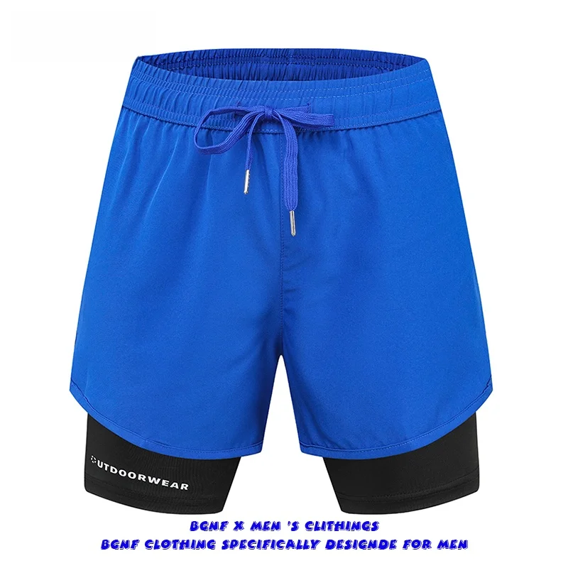 

Klein Blue Men's Sports orts 2026 New Summer Outdoor Running Fitn Training Beach Pants Stand Fit Polyester Fiber