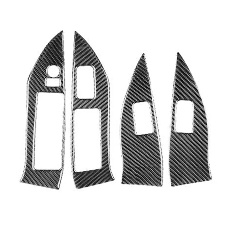 

Крышка переключателя окна из углеродного волокна, дверной подлокотник, наклейка на панель для Subaru Forester 2013-2018 LHD