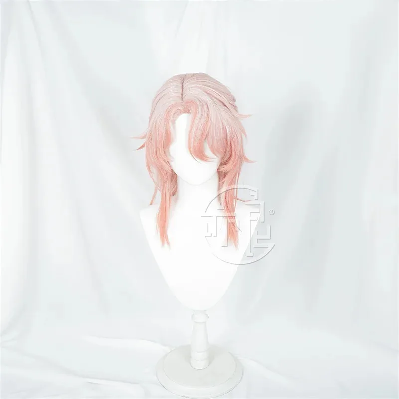 Game Honkai Star Rail Jiaoqiu Cosplay Wig with Ears Heat Resistant Synthetic Hair Halloween Role Play Party + Wig Cap