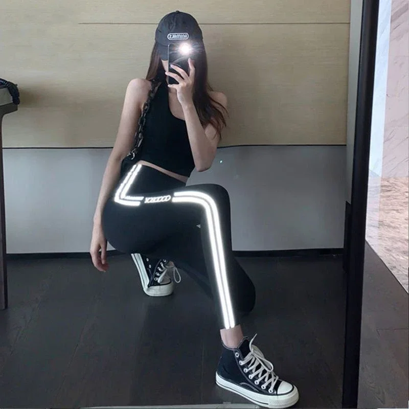 القرش السراويل النساء الخريف الشتاء طماق كبيرة الحجم اليوغا باربي السراويل لشد البطن الأرداف رفع تسع نقاط السراويل #5