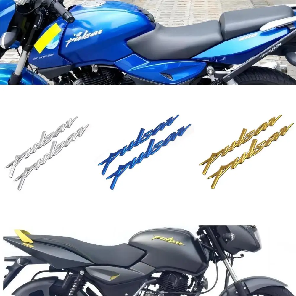 2pcs Gold For Bajaj PULSAR 160 200 Decorative Stickers for Motorcycle Refurbishment Fuel Tank Cap 3D Stickers on Both Sides