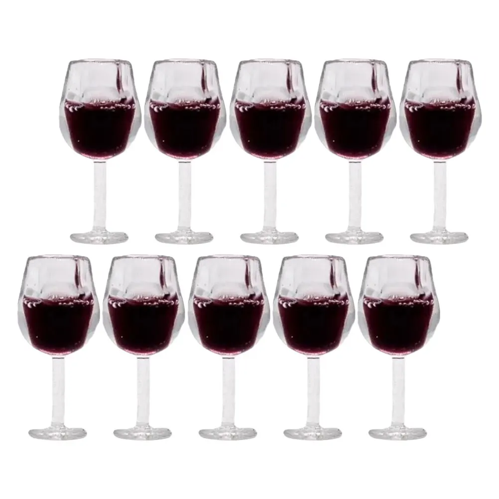 10 pçs mini óculos material de resina casa acessórios micro paisagem cálice estatuetas em miniatura decorativas