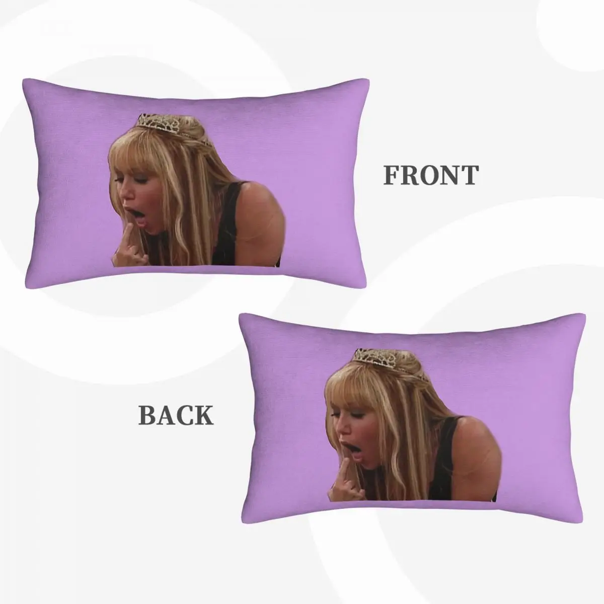 Funny Hannah Montana Stick Rectangle Pillowcase Cushion Cover Decor Bedroom Bed Home Comfort Throw Pillow