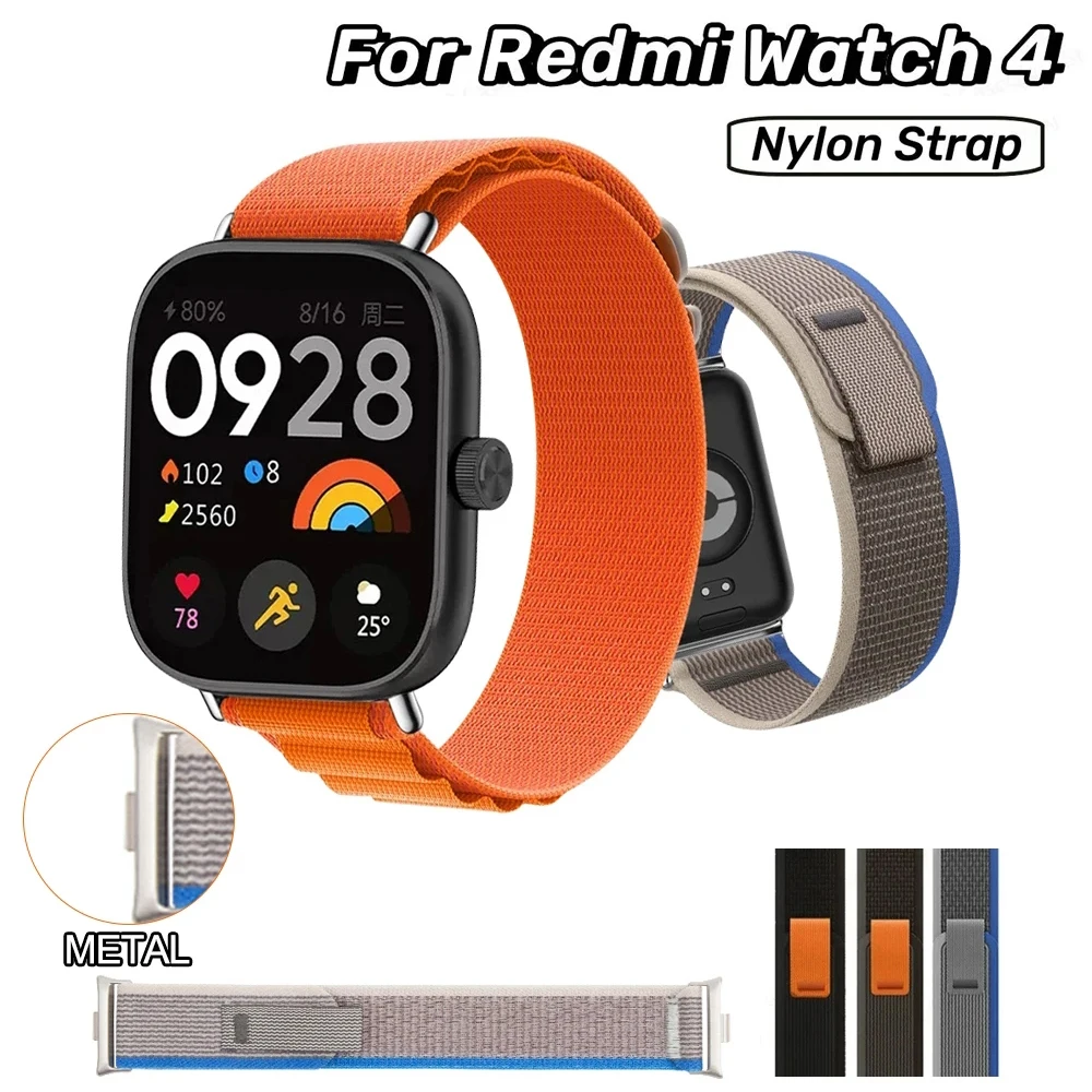 Nylon Loop Strap for For Xiaomi Redmi Watch 4 Adjustable Elastic Bracelet Watchband for iWatch Mi Band 8 Pro Band Accessories