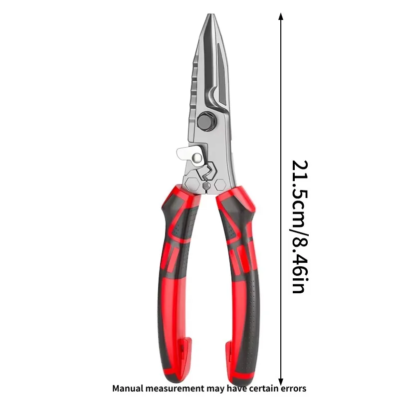 For Metal Sheet Cable Cutting Heavy Duty Multifunctional Electrician Scissors Crimping Wire Cutter with Wrench