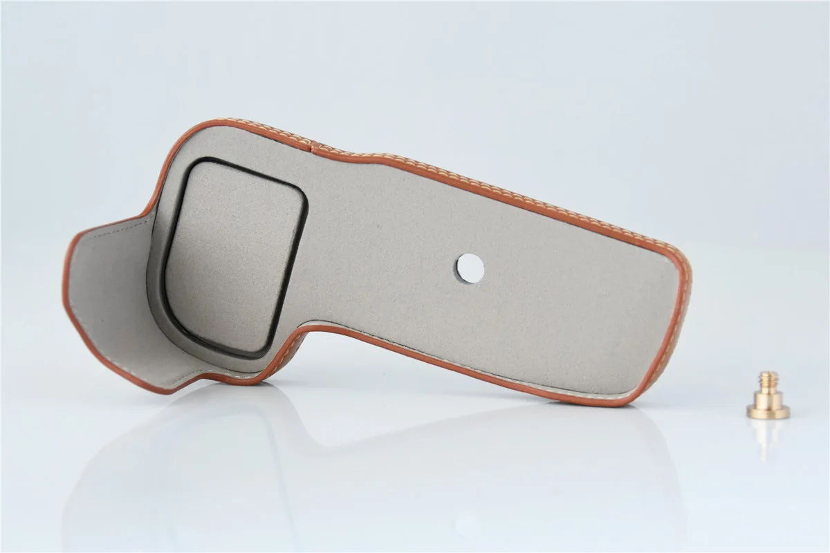 カメラビデオバッグ PU レザーケース半身ベース Canon EOS 5D Mark IV 5D4 5D Mark III 5D3 保護開口部ボトムカバー