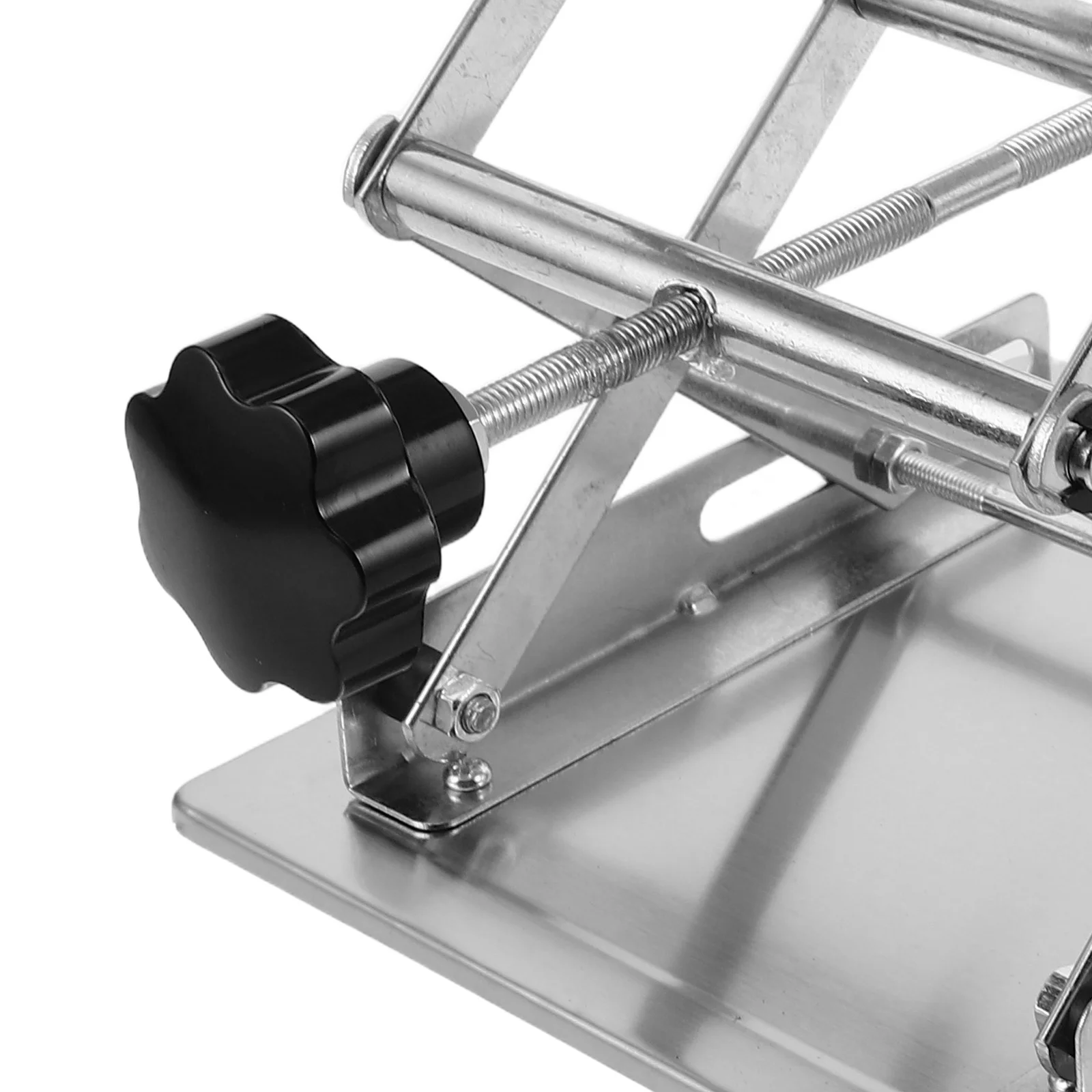 Laboratory Lift Stand Stainless Steel Adjustable Scissor Jack Platform Table 200x200mm Manual Mini Table Lift Lab Support