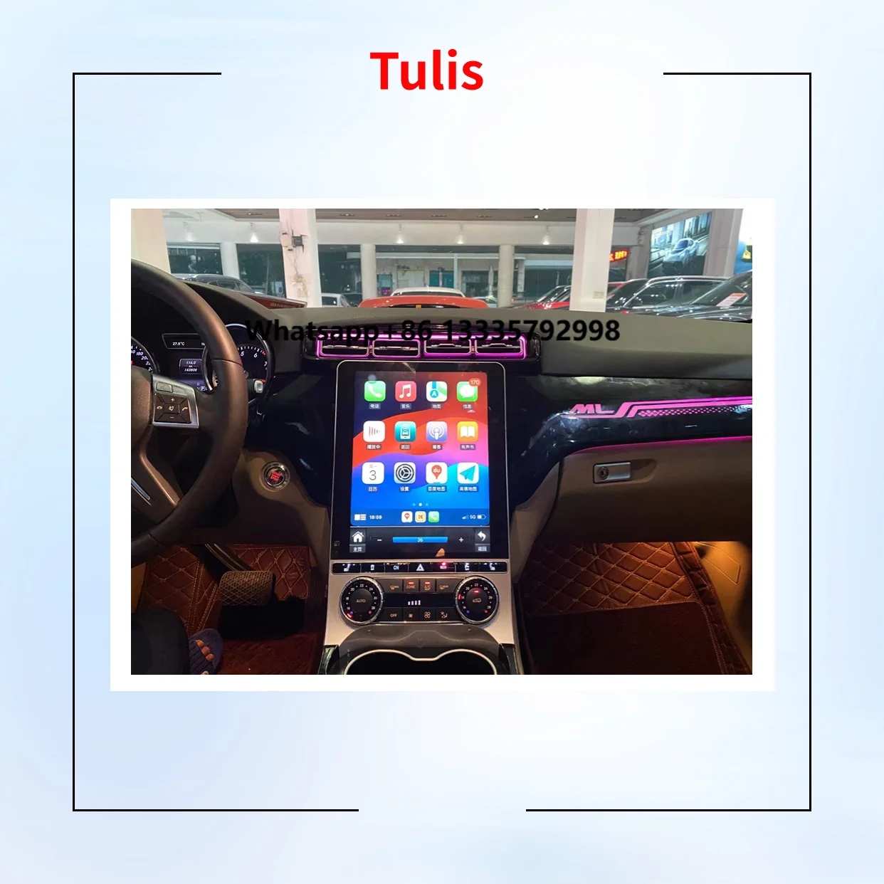 

Tulis 12.1 Inch Android 12 Tesla Touch Screen Car DVD Player With Ambient Light Radio for Mercedes Benz ML GL 2012 to 2015