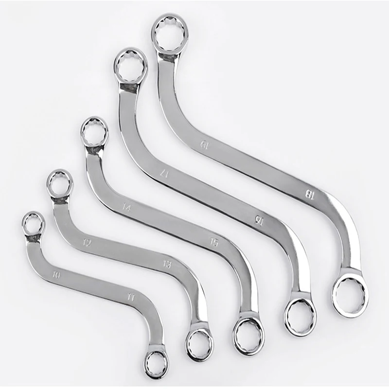 S-Type Combination Ring Spanner Double Ended Ring Spanner Plum Plate Machine Fastener Repair Tool