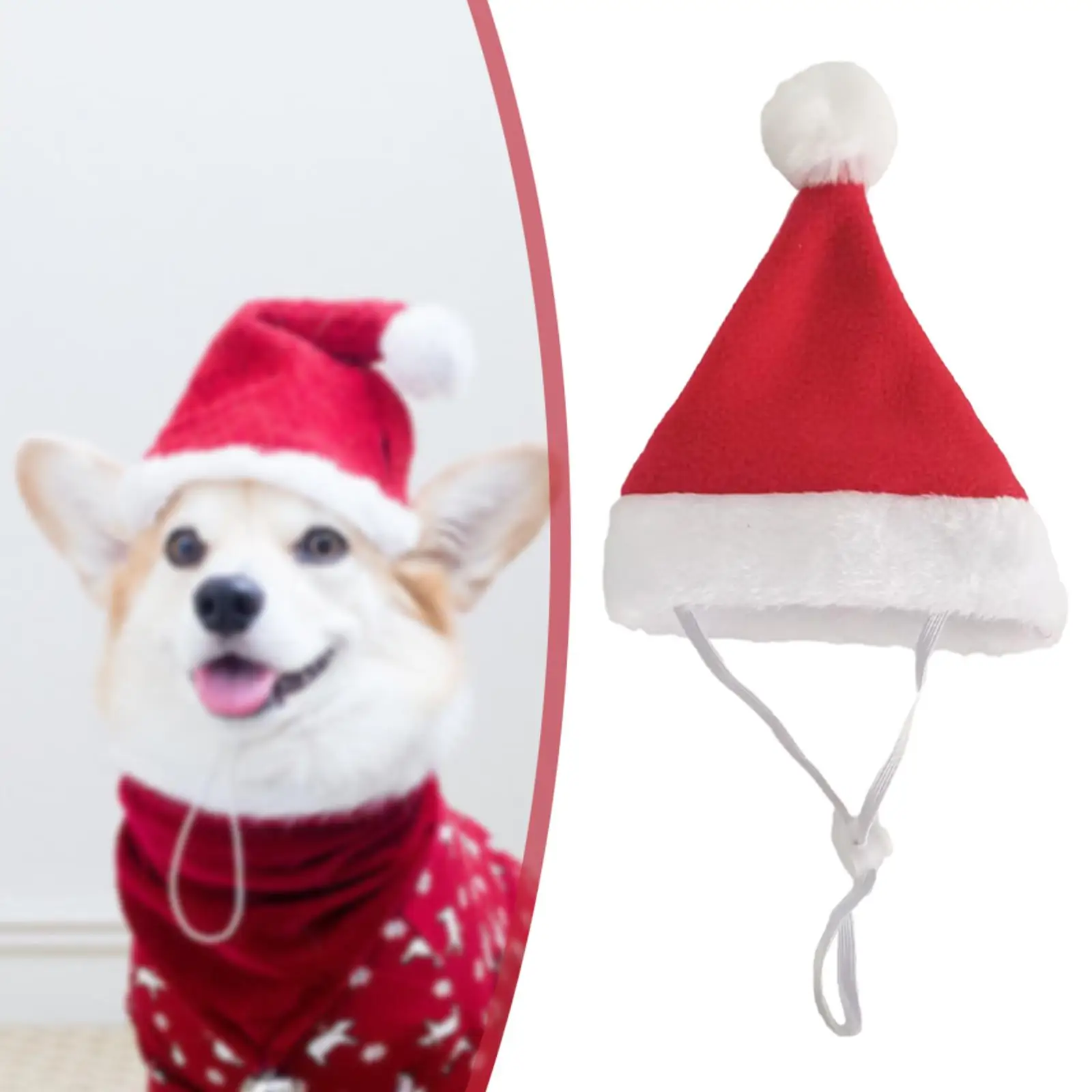 Dog Cat Pet Santa Hat Christmas Decoration Photo Props for Puppy Kitten Cats