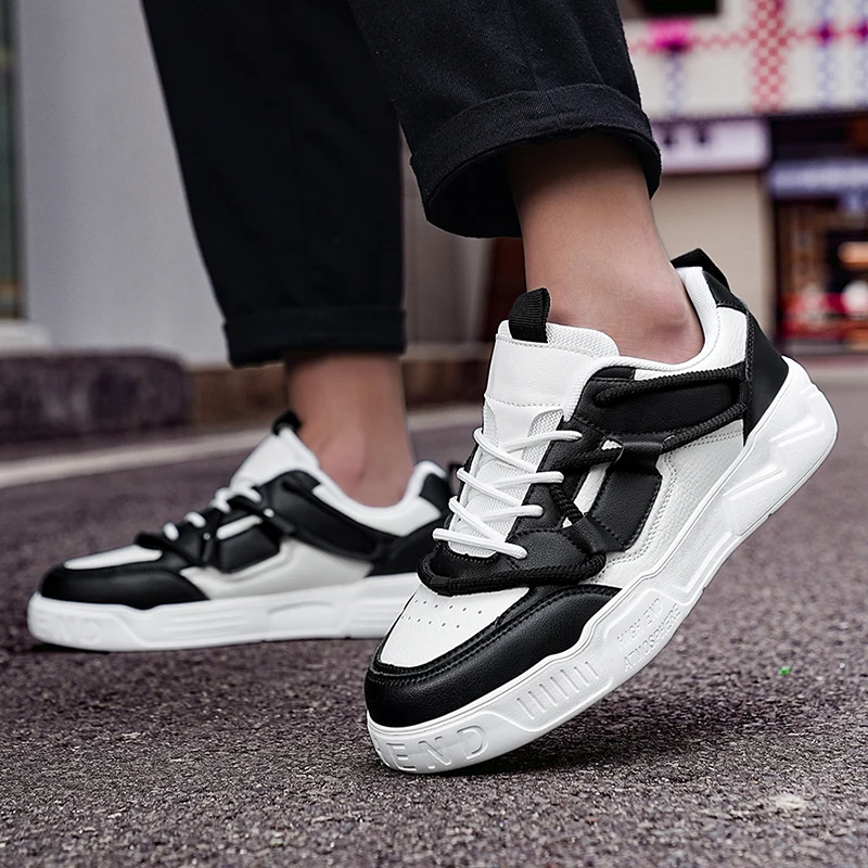 

Men Shoes Comfortable Sneaker Lightweight Breathable Walking Shoes Outdoor Fashion Comfortable Thick Sole Skateboard Shoes