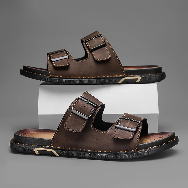 Sandalias Casuales de Verano para Hombre, Antideslizantes, para Trabajo, Playa, Talla Grande, Cómodas y Transpirables