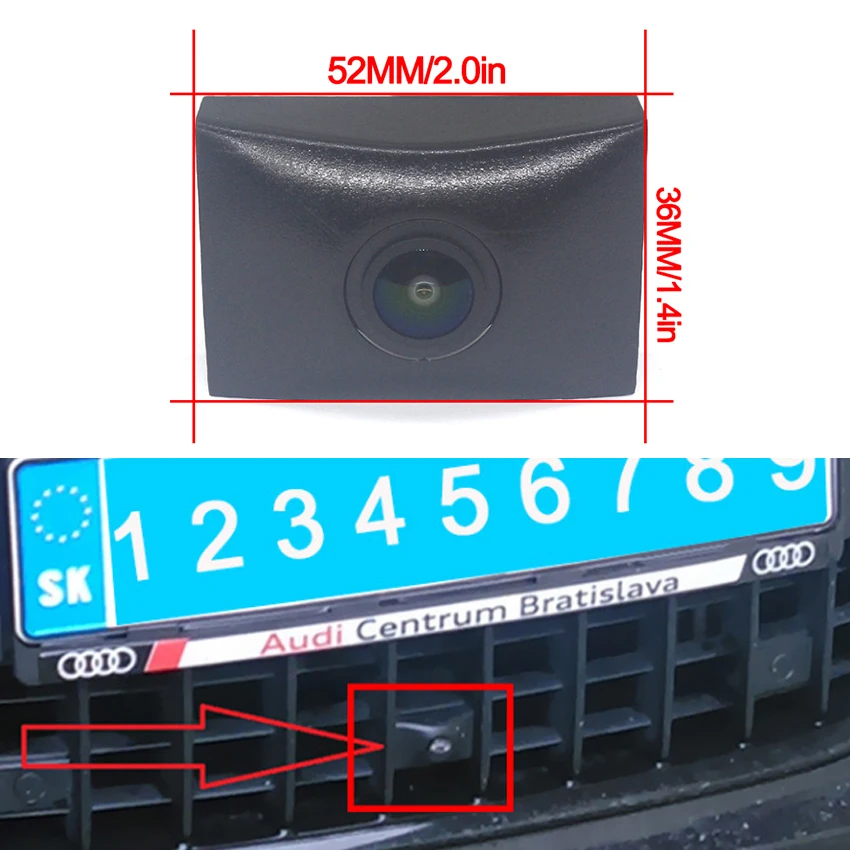 HD CCD Car Waterproof Front View Camera Logo Parking System For Audi Q7 4L Facelift 2010 2011 2012 2013 2014 2015