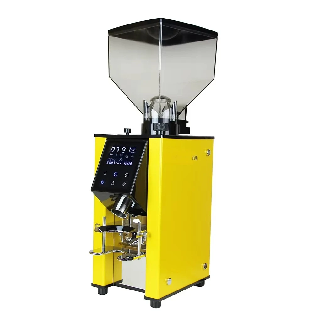 Professional Coffee Grinder Electric ZF64 Titanium Burr Coffee Grinder Automatic Burr Mills Coffee Grinder