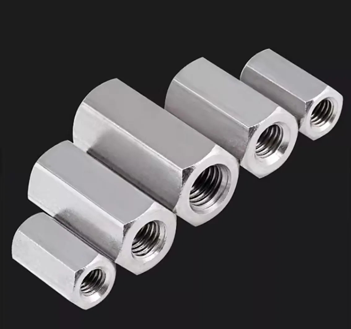 

1Pcs M8 M10 Hex Coupling Nuts 304 Stainless Steel Hex Long Nut Connection Threaded Bar Stud Hardware Accessories