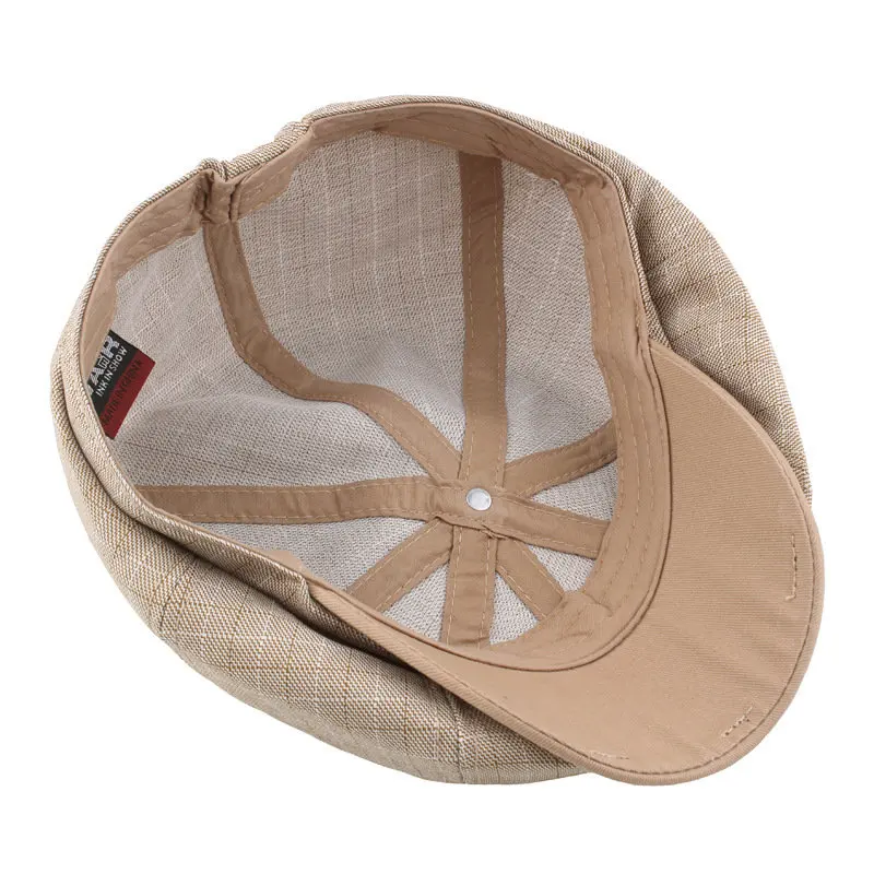 2023 Four Seasons Cotton Solid Newsboy Caps Flat Peaked Cap Men and Women Painter Beret Hats 124