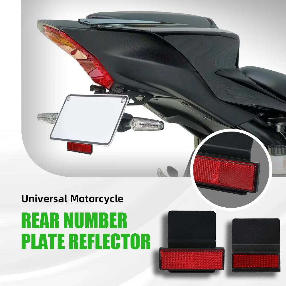 

For Kawasaki Z900 Z750 Z650 Z800 Z1000 Z400 Z1000SX Z900RS Z250 Z300 2024 2023 License Plate Holder Parts Extend Tail Reflector