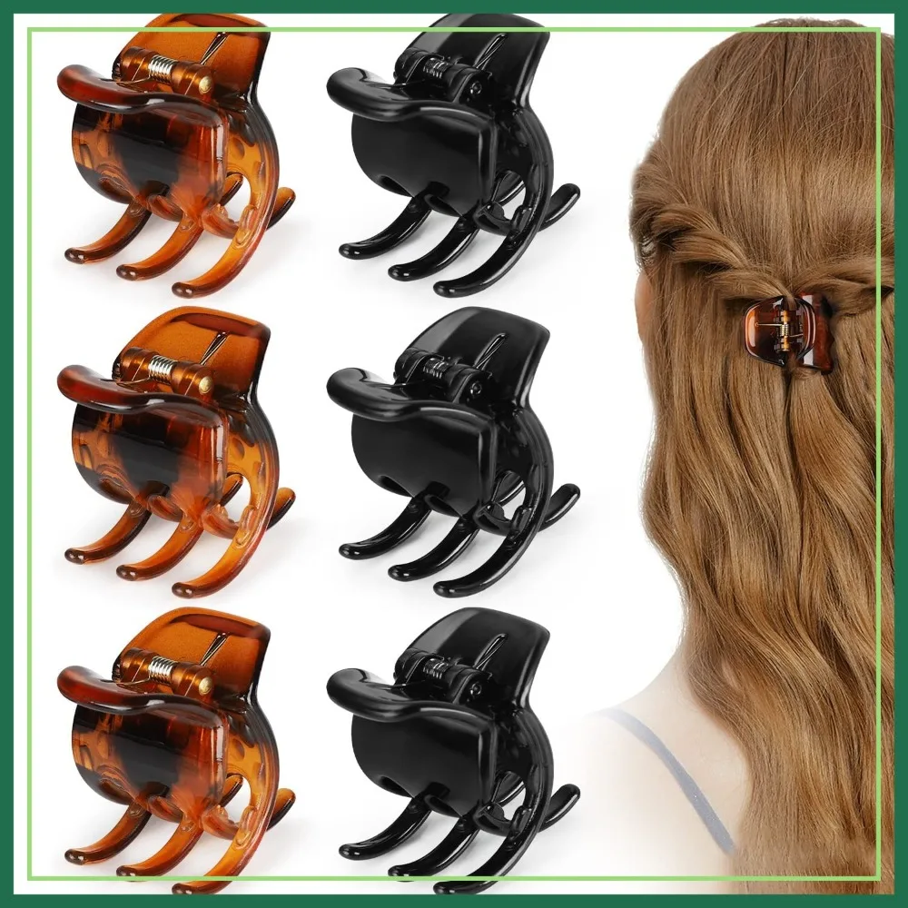 

6 Pack Hair Claw Clips, 1.3 Inch Jaw Clips for Thick or Medium Hair, Non-Slip Strong Hold