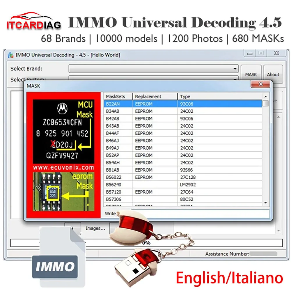 IMMO Universal Decoding 4.5 IMMO off Software Remove IMMO Code of ECU Repair IMMO Code 1100 Compatible Systems for EDC17/MED17