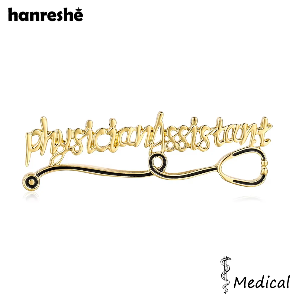 Hanreshe Physician Assistant Pin Brooch Medical Nursing Student Backpack Lapel Badge Medical Jewelry Gifts for Doctor Nurse