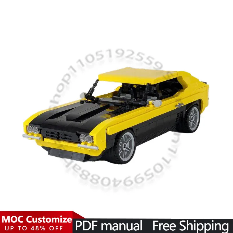 

Набор для сборки гоночного автомобиля из 1077 деталей, классический спортивный автомобиль MOC, модульный конструктор, развивающая игрушка DIY, подарок на день рождения