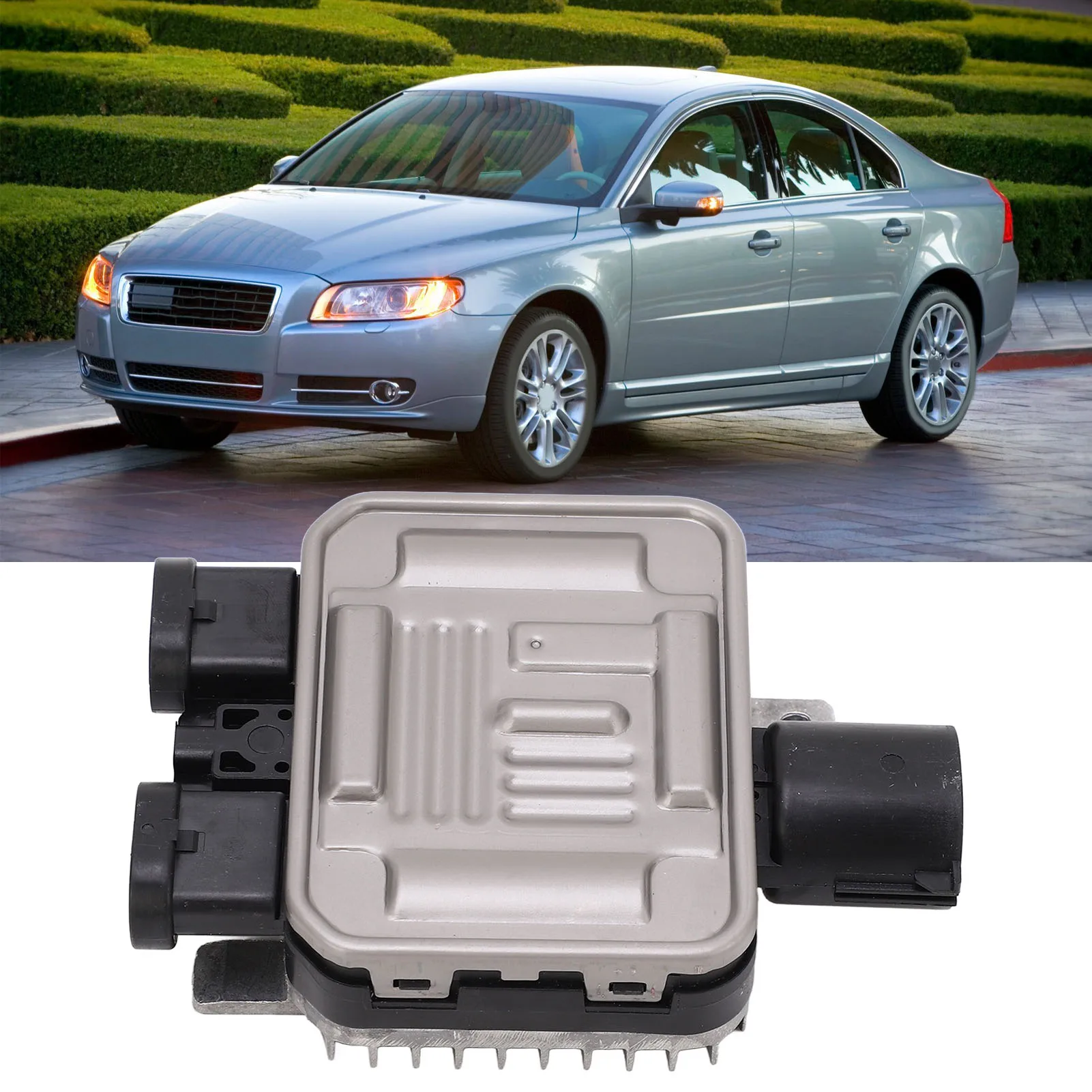 Radiator cooling fan control module suitable for multiple vehicle models:metal, professionally designed, reliable and durable.