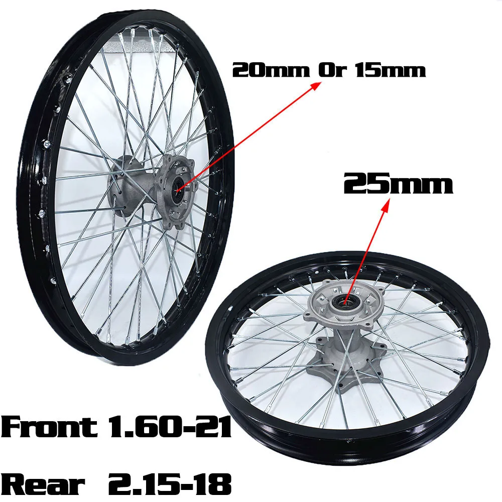 

Motorcycle Front 1.60x21 inch and Rear 2.15X18 inch Rims Aluminum Alloy Wheel Rims For CRF250R/X CRF450R/X Motorcycle Bike