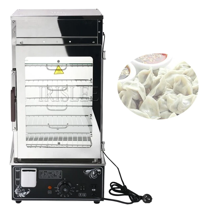 1200W Electric Food Steamer Commercial Steamed Stuffed Bun Steam Machine Stainless Steel Food Warmer Cabinet 500