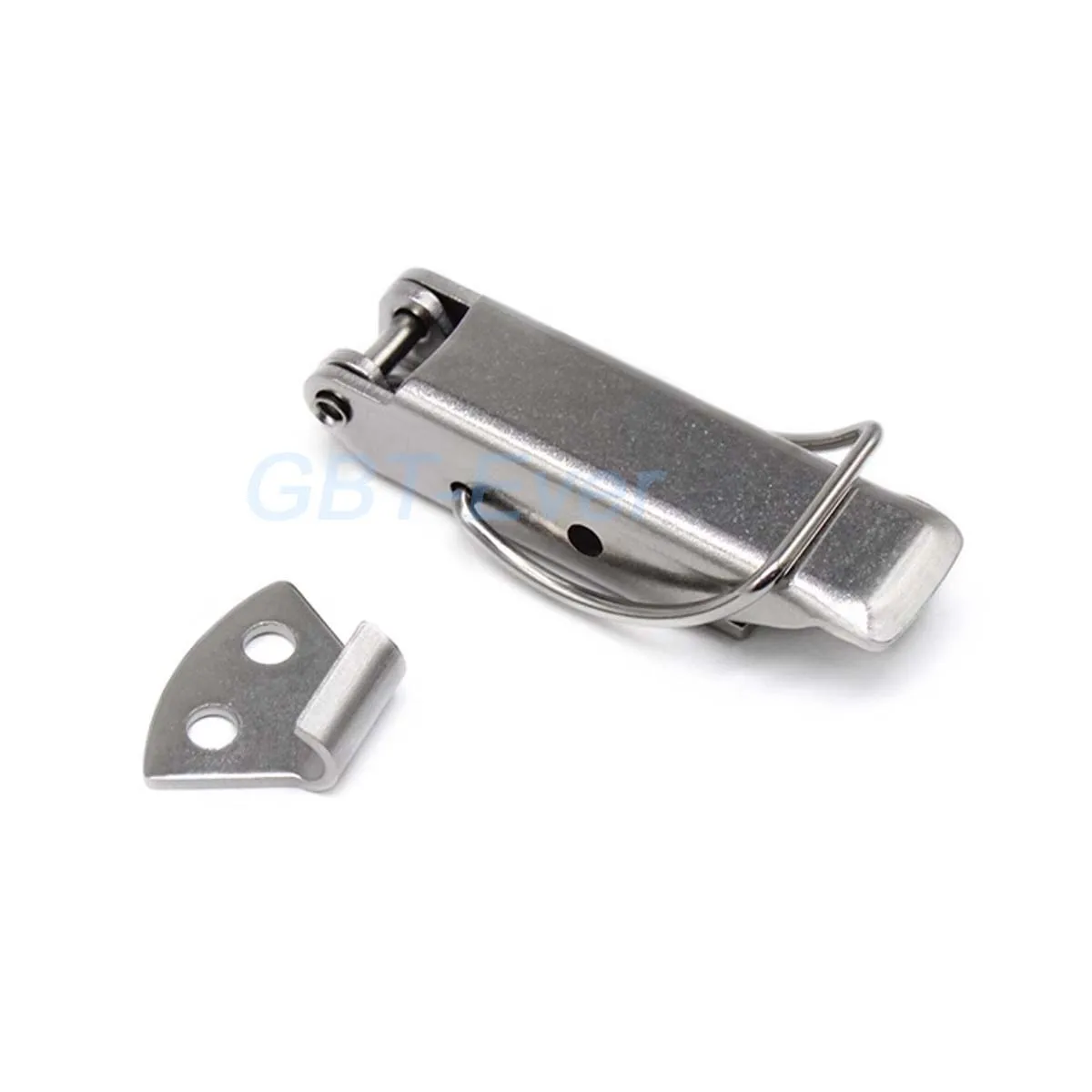 1Pcs 304 Stainless Steel Toolbox Locking Latch Hasps Metal Toggle Catch Clasp Box Loaded Hinges Furniture Hardware Accessories