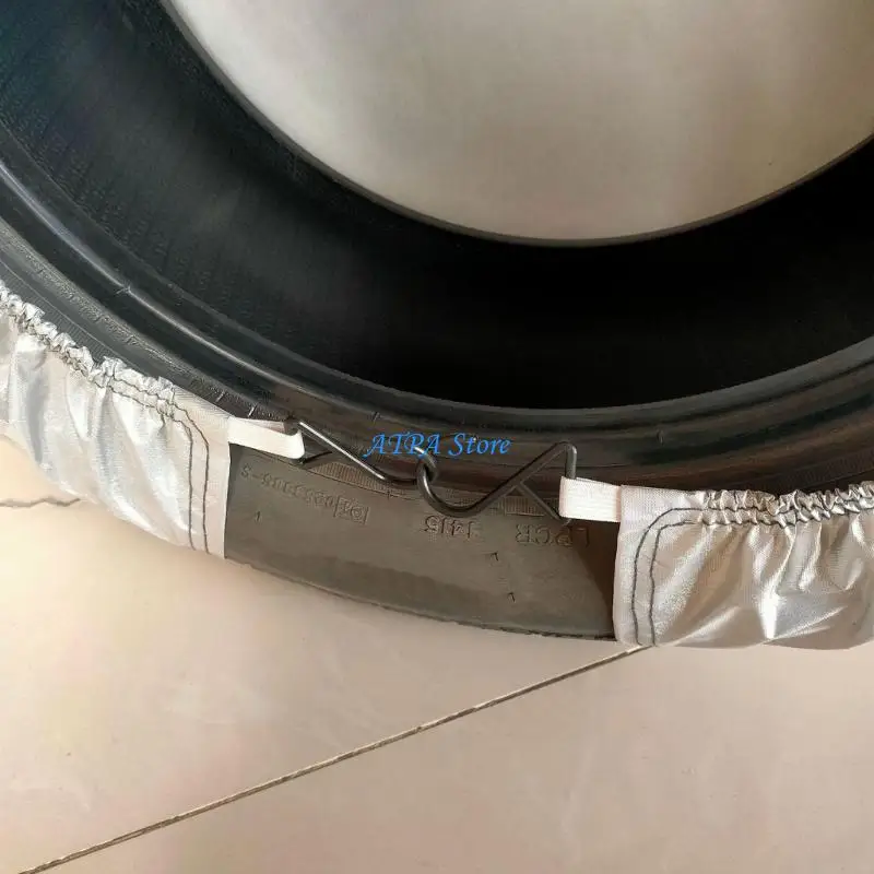 

U13C Set Of 4 Silver Tire Covers For Trucks Trailers 21-32 Inch Heavy Duty