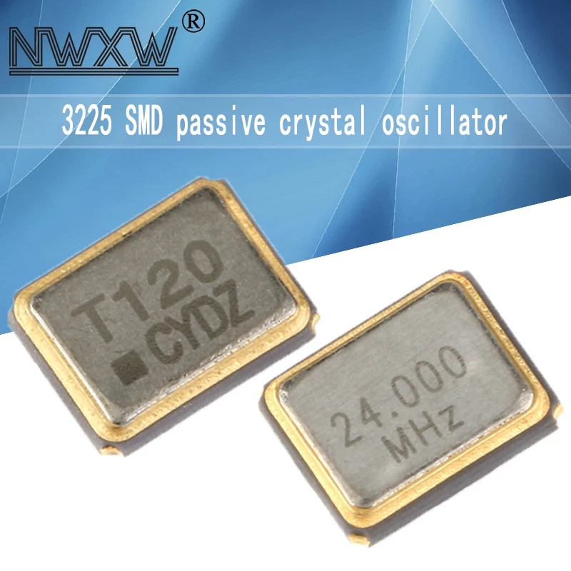 5pcs SMD passive crystal 3225 12MHz/20PF 16MHz/9PF/12PF 24MHz/20PF 25MHz/12PF 27.12MHz/10PF 32MHz/12PF crystal oscillator