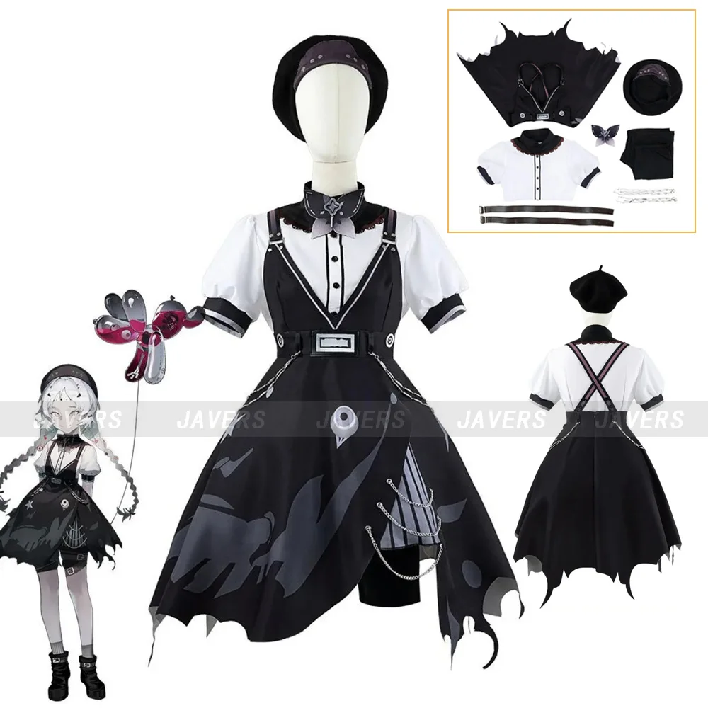 Anime Game Reverse:1999 Balloon Party Cosplay Costume Black Gothic Lolita Camisole Skirt Shirt Woman Kawaii Christmas Party Suit