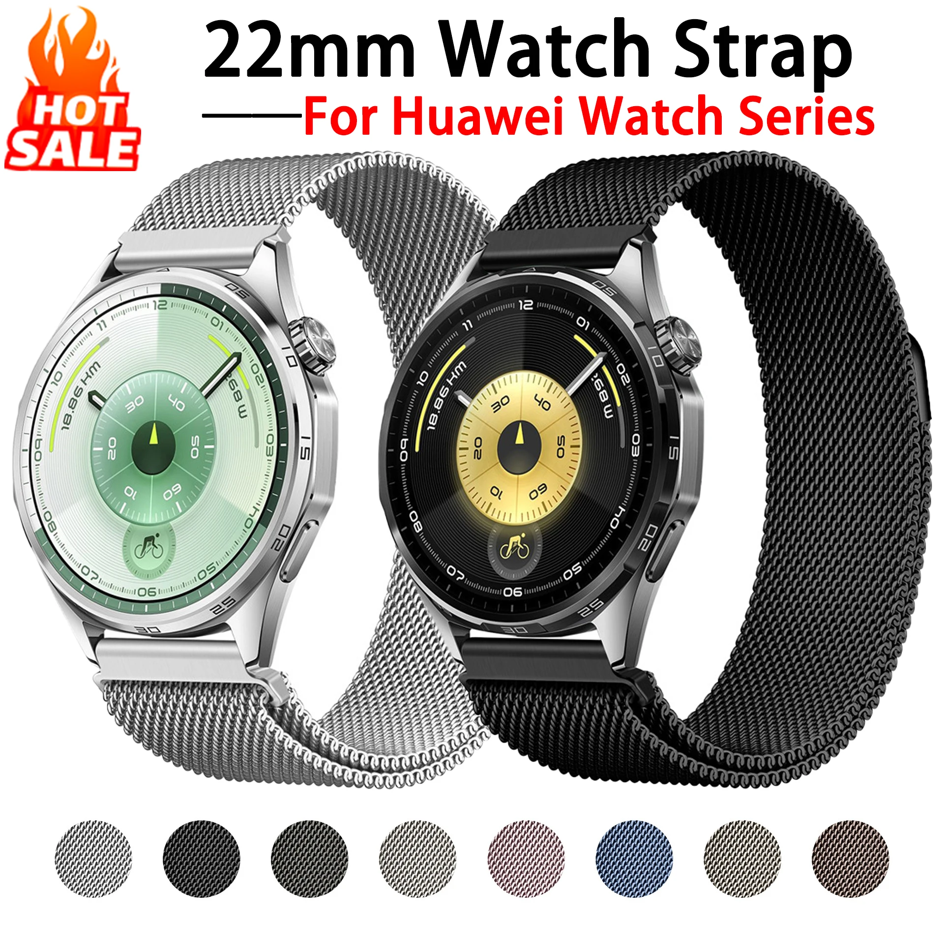 

Milanese Loop Band for Huawei Watch GT 6 5 46mm Magnetic Bracelet Stainless Steel Band Huawei GT6 5 4 Pro 46mm Replacement Strap