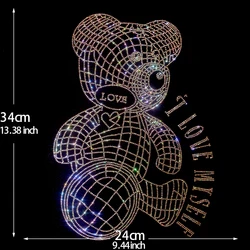 Super Flash Cute Bear Baby Hot Stamping Clothes with Diamond Patterns and Stickers, Clothing Accessories with Diamond Stamping