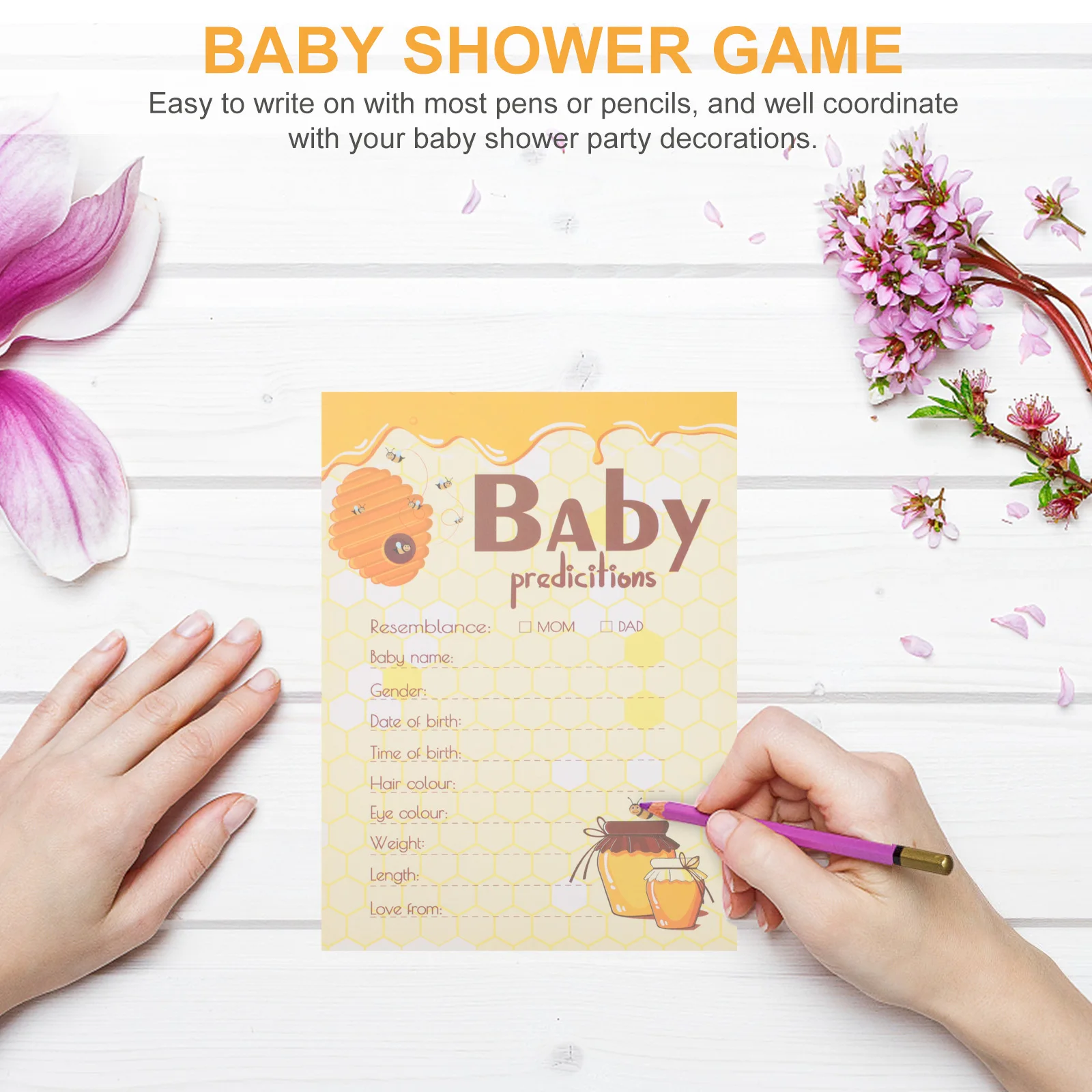

20Pcs Prediction Cards for Shower Fun Gender Reveal Games with Adorable Cartoon Theme Perfect Party Activity