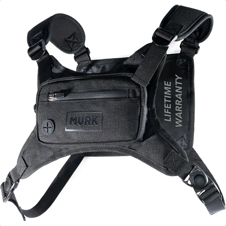 

MVRK Water Resistant Chest Pack Running Vest for Workouts Running Phone Holder Extra Storage Lightweight Running Pack