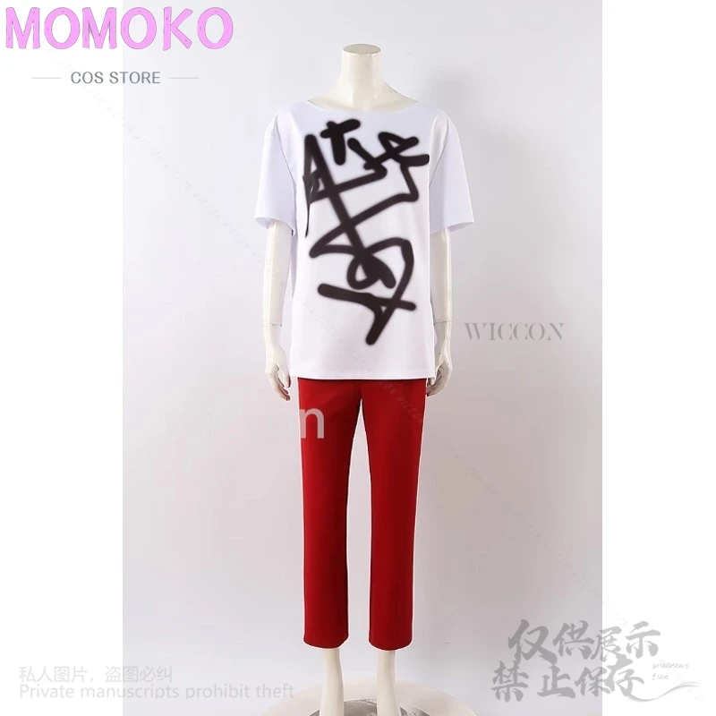 Anime Alien Stage Cosplay Till Costume Wig Tshirt Red Pants Costume Fancy Party Halloween Tattoo Uniform Men Women Customized