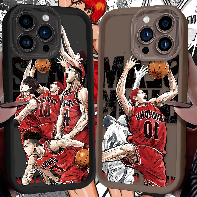 Cool Anime Slam Dunk Case For iPhone 16 15 14 13 12 11 Pro Max X XS X S Max XR SE 2020 7 8 Plus iphone16 Soft Silicone Back Etui