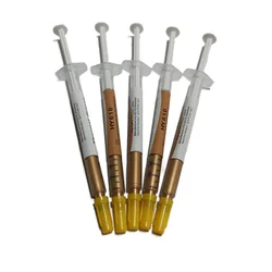 5pcs/lot gold color thermal grease silicone Processor cooling paste thermal paste 1g