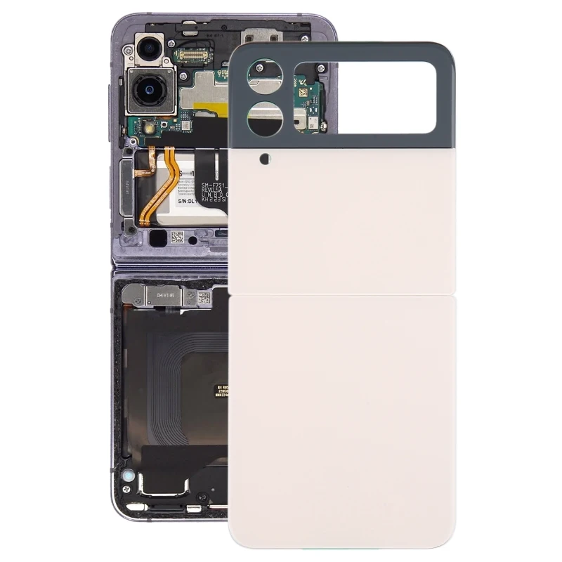 Battery Back Cover for Samsung Galaxy Z Flip4 SM-F721B with Camera Lens Cover Phone Rear Housing Case Replacement