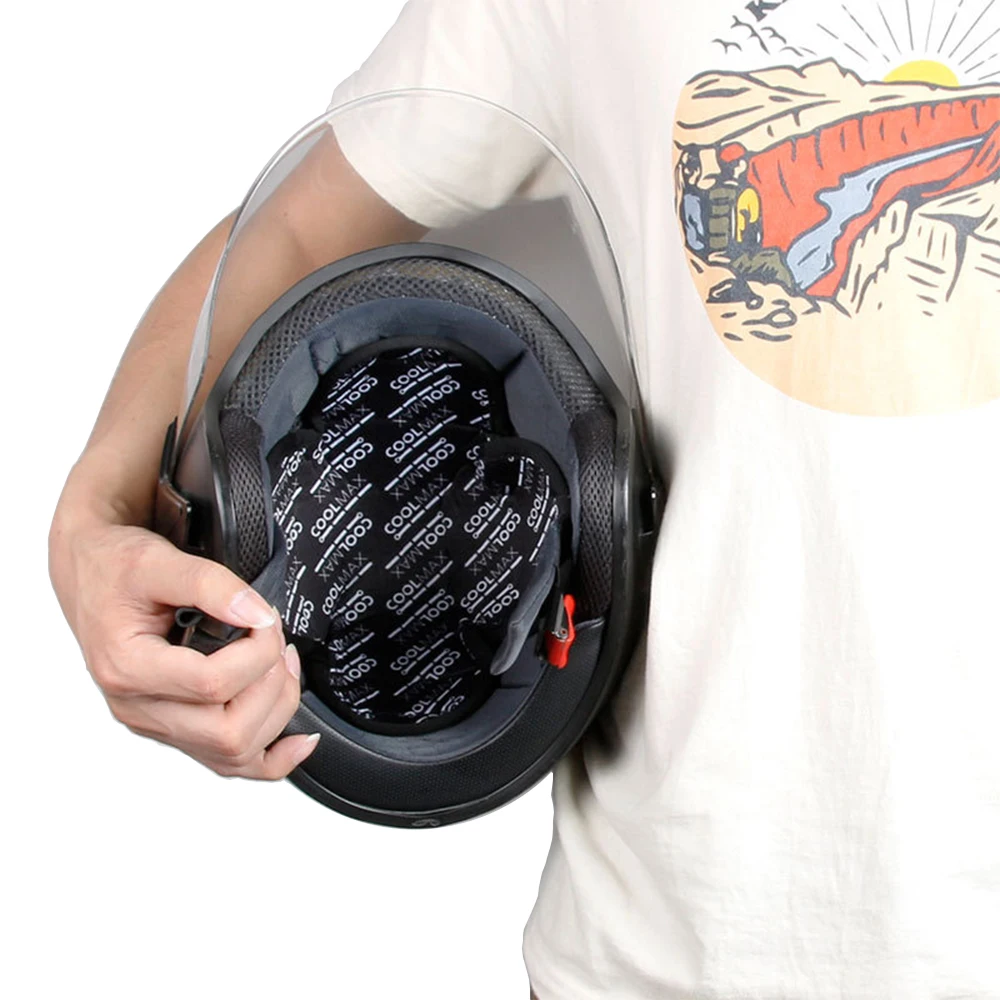 Motorcycle Helmet Insert Liner Breathable Sweat Absorbent Cap Cushion Pad Quick-drying Insulation Lining Pad Motorcycle Supplies